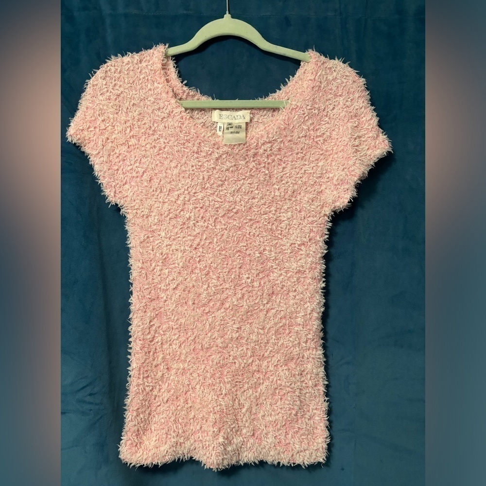 Vintage Escada Lush Shag Pink Shirt